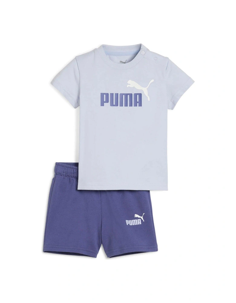 Toddler Unisex T-Shirt and Short Set - Blue