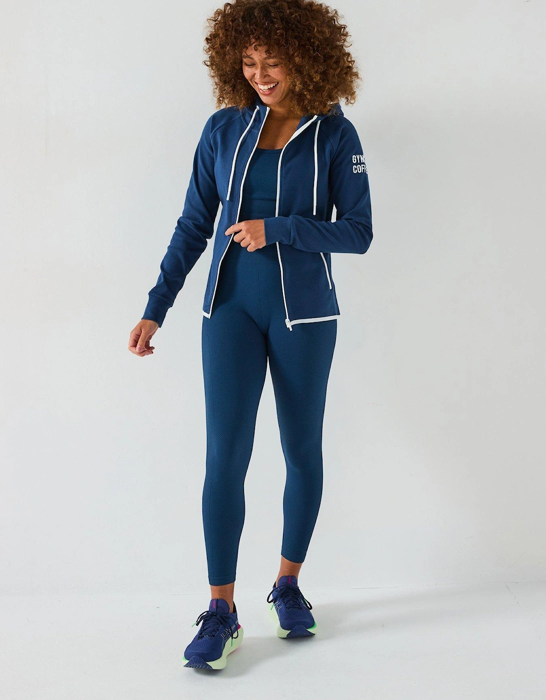 Womens Training Chill Zip Hoodie - Blue, 2 of 1