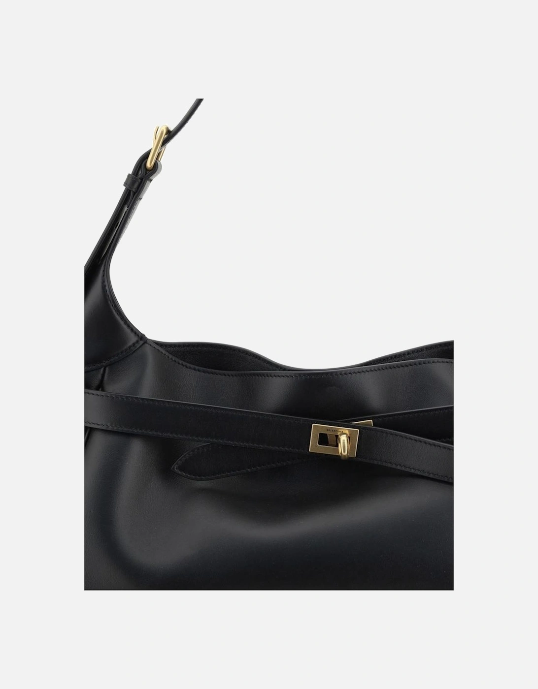 Contemporary Elegant Leather Shoulder Bag Women - Black