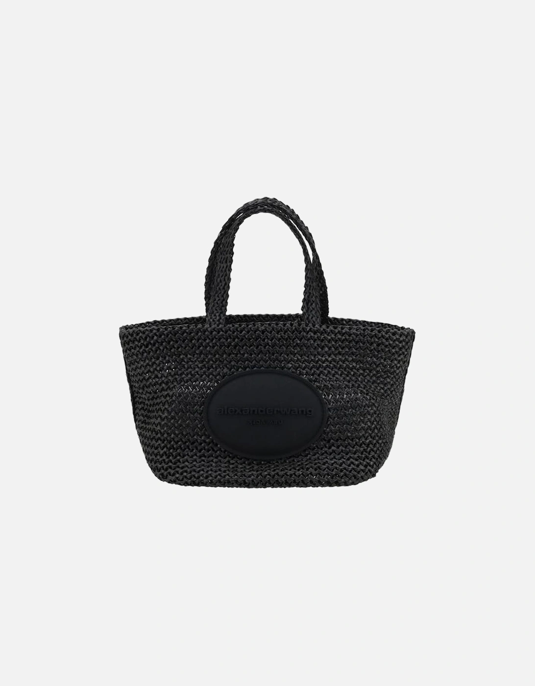 Punch Small Raffia Handbag with Ribbon Closure Women - Black, 5 of 4