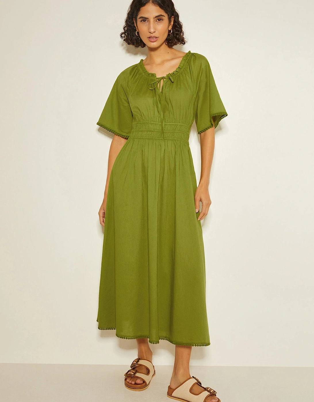 Nora Midi Dress - Green, 2 of 1