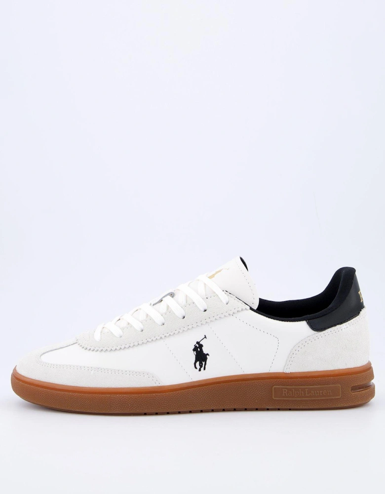 Heritage Court 110 Leather And Suede Trainers - White/Black