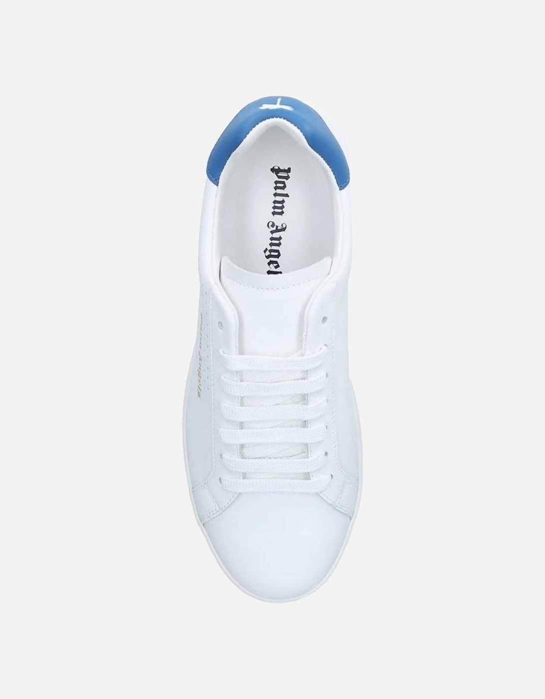 Blue Heel New Tennis Calf Leather White Sneaker