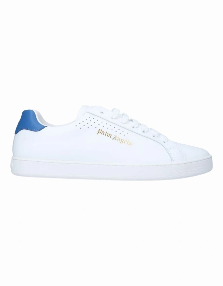 Blue Heel New Tennis Calf Leather White Sneaker