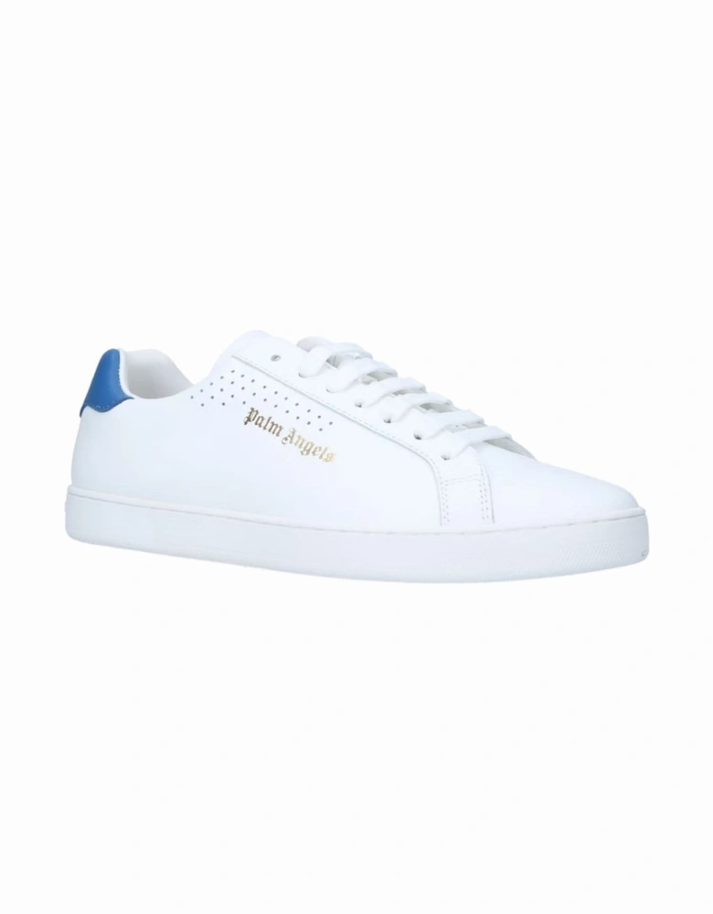 Blue Heel New Tennis Calf Leather White Sneaker