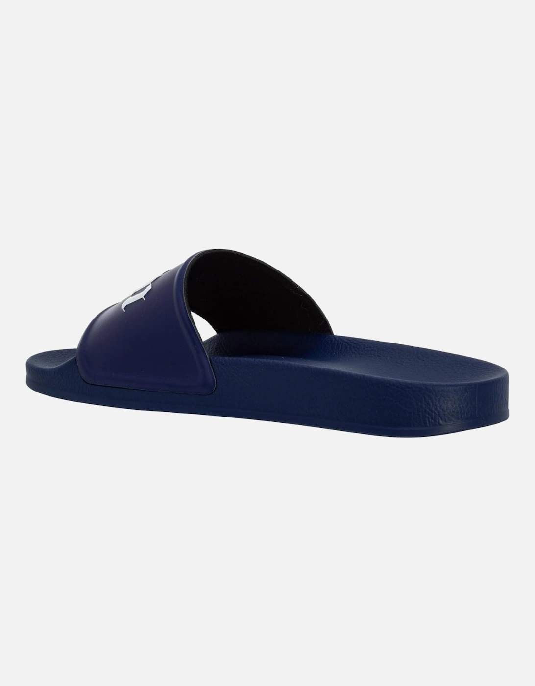 Gothic Print Navy Blue Pool Slides