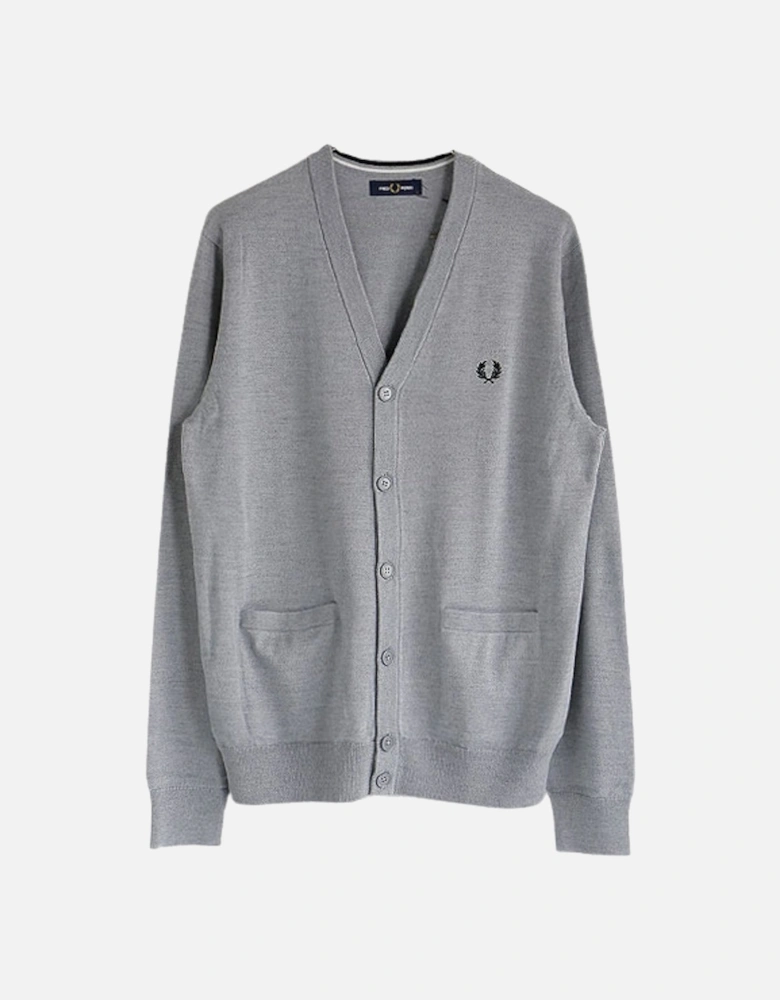 Grey Button-Up Cardigan