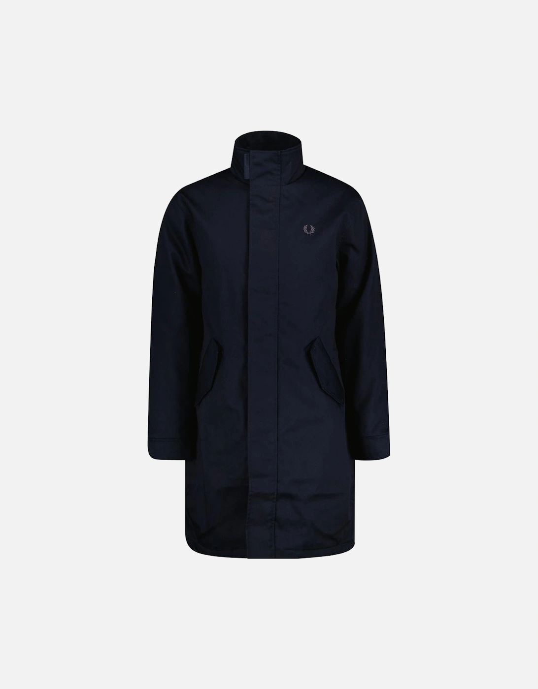 Funnel Neck Navy Blue Parka Jacket, 3 of 2