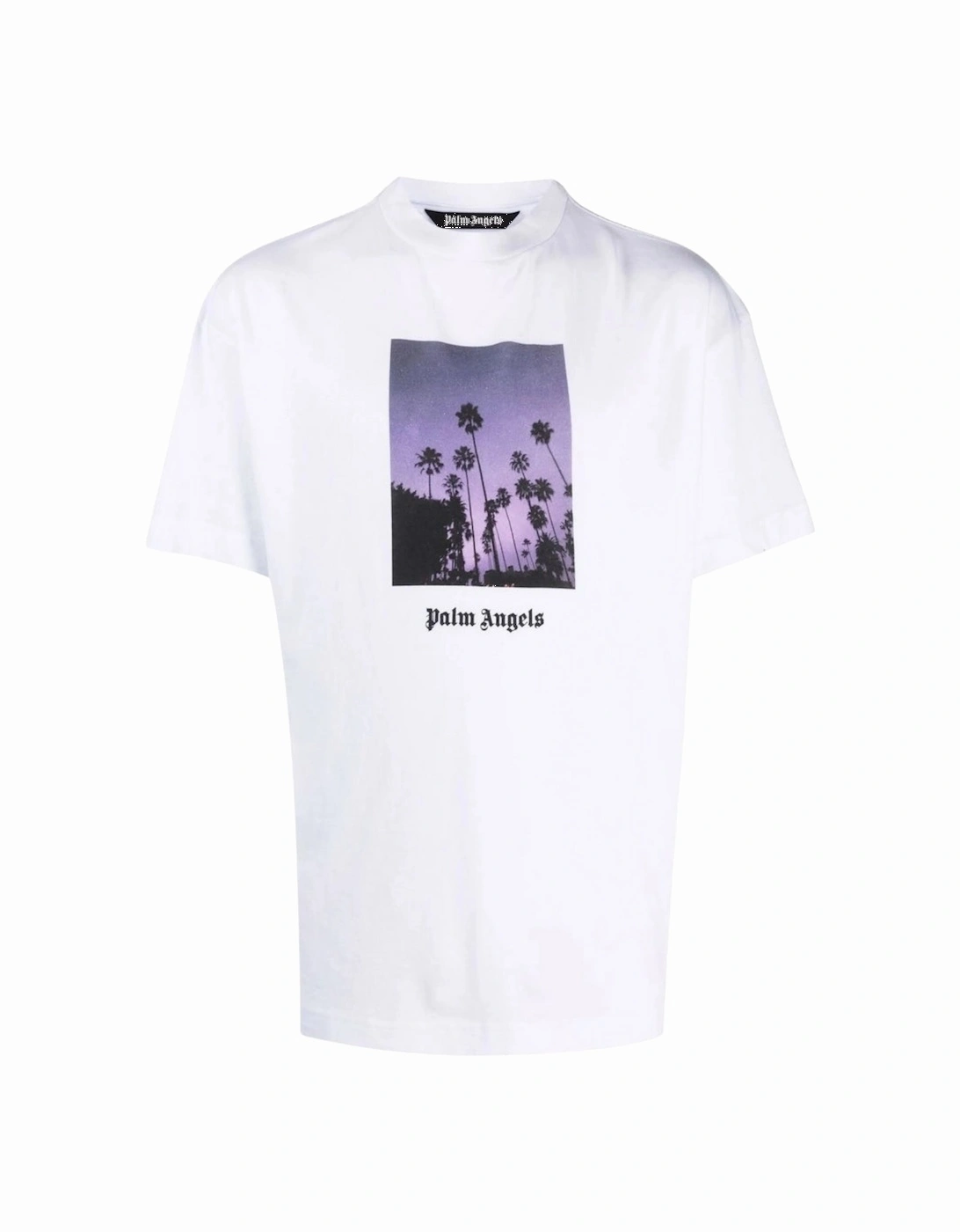 Palm Trees Box Logo White T-Shirt, 3 of 2