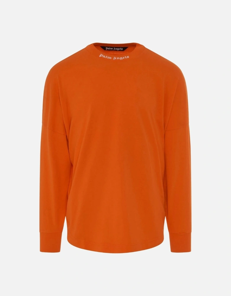 Classic Logo Long Sleeve Orange T-Shirt