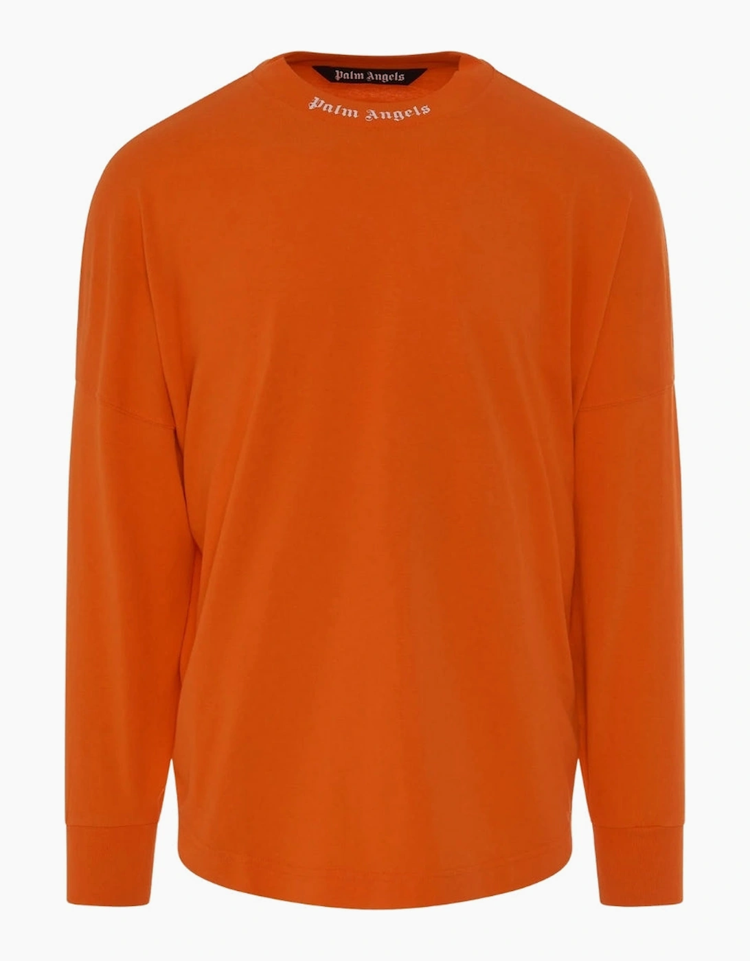 Palm Angels Men's Palm Angels Classic Logo Long Sleeve Orange T-Shirt