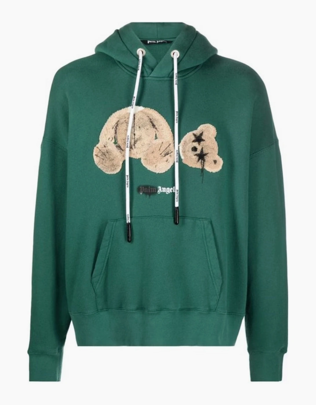 Palm Angels Men's Green Kill The Bear Logo Forest Hoodie  40 L