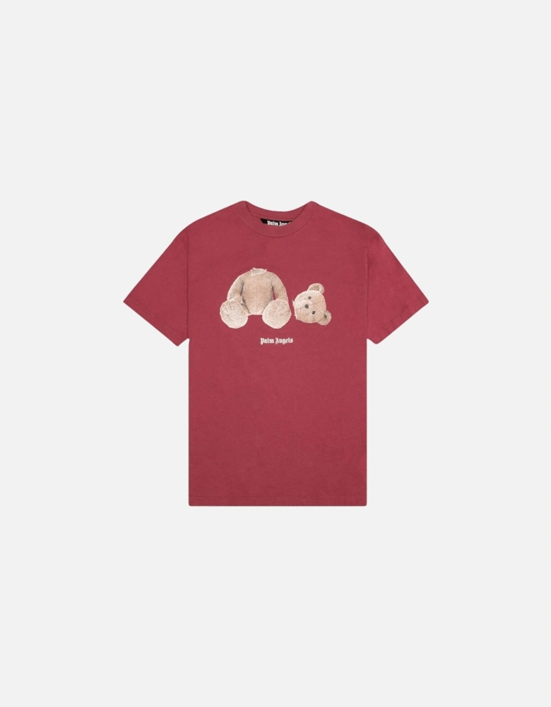 Kill The Bear Logo Burgundy T-Shirt