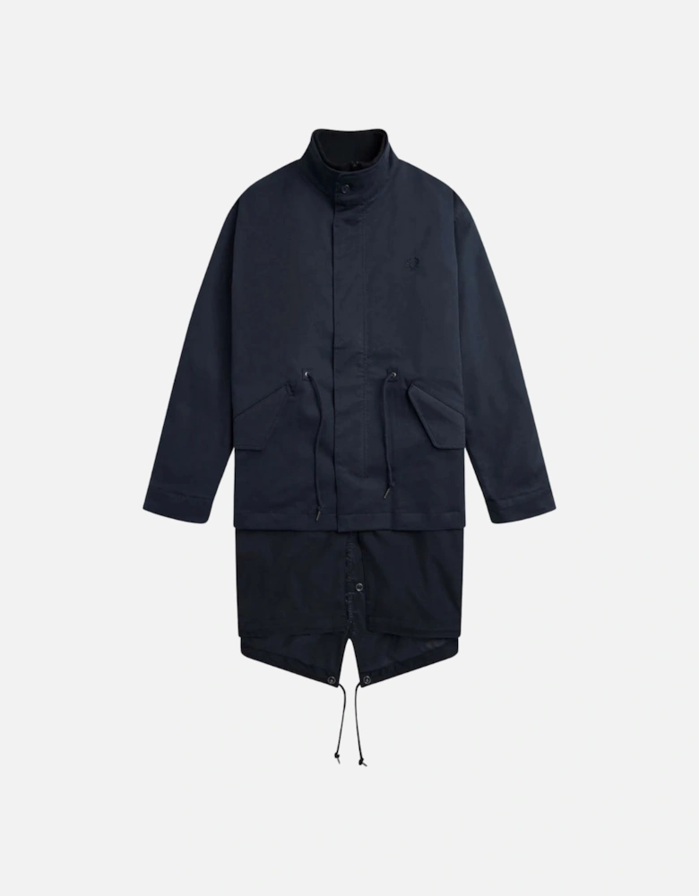 Double Layered Shaded Navy Blue Jacket