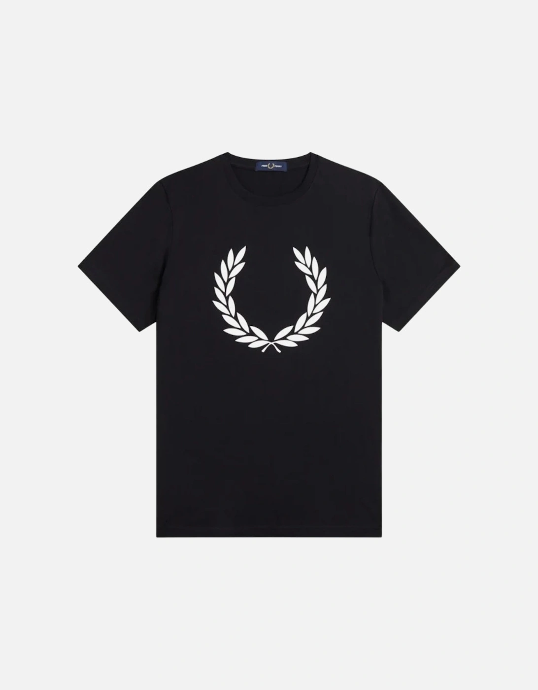 Laurel Wreath Print Kids Black T-Shirt, 2 of 1