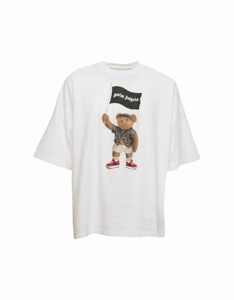 Pirate Bear Loose Fit White T-Shirt