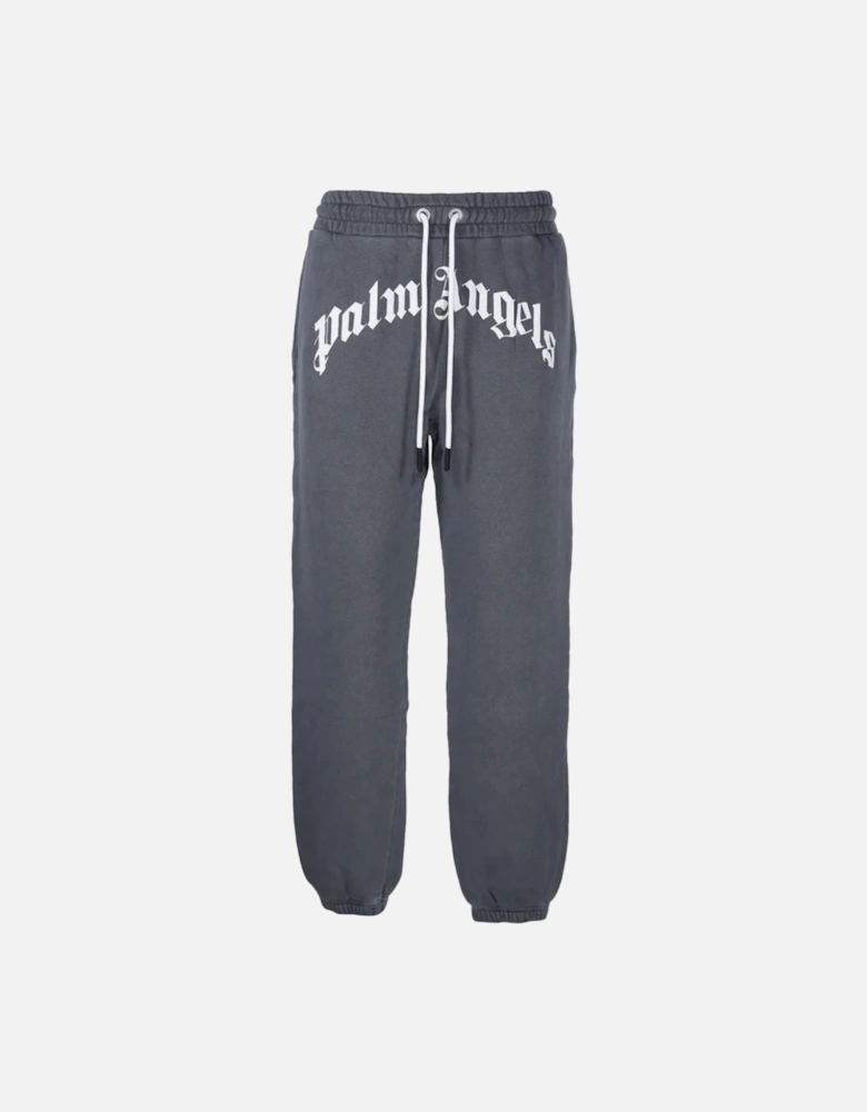 GD Currved Logo Washed Black Sweatpants