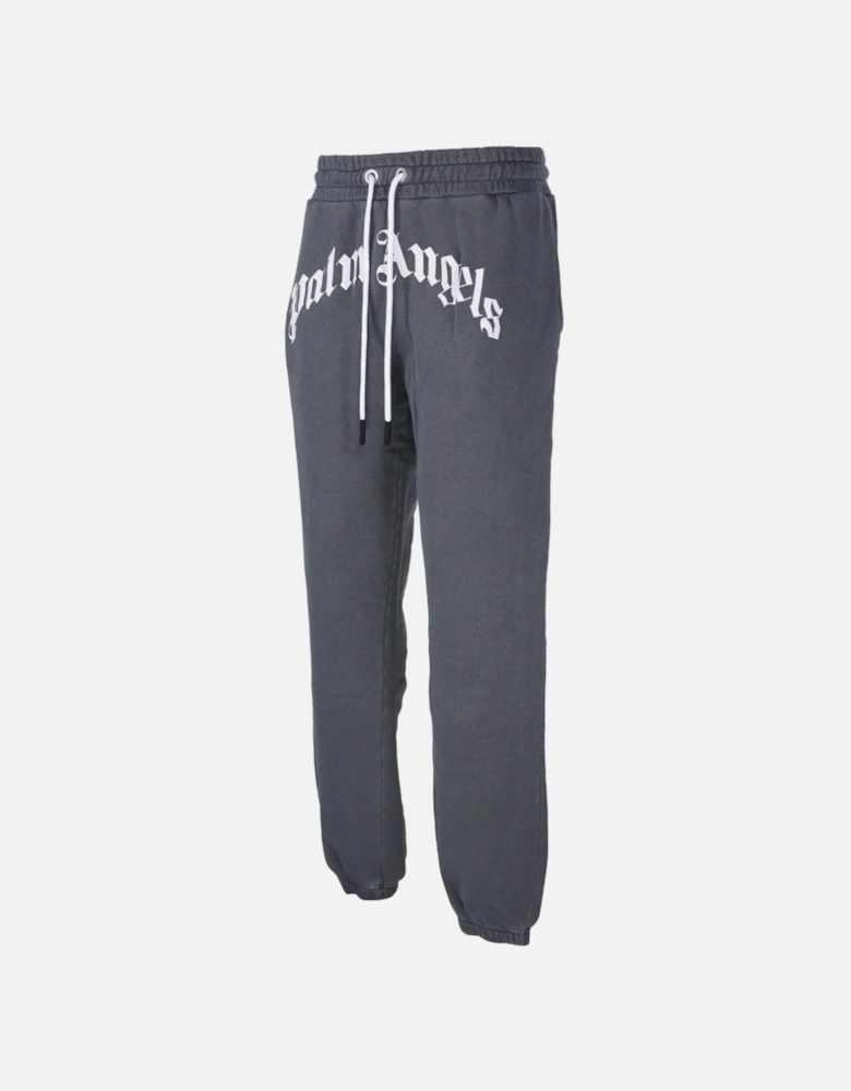 GD Currved Logo Washed Black Sweatpants