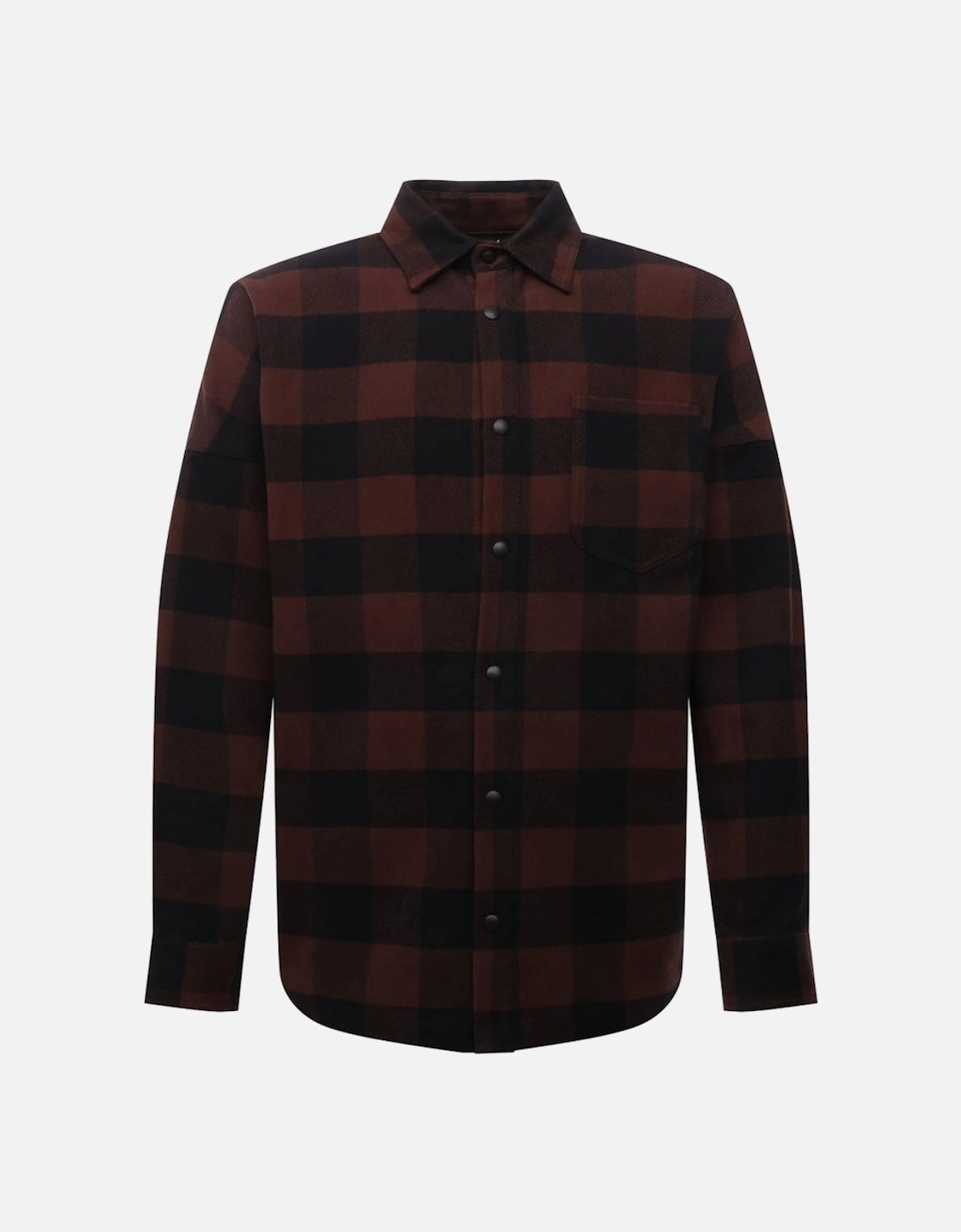 Classic Logo Brown Flannel Overshirt Jacket, 4 of 3