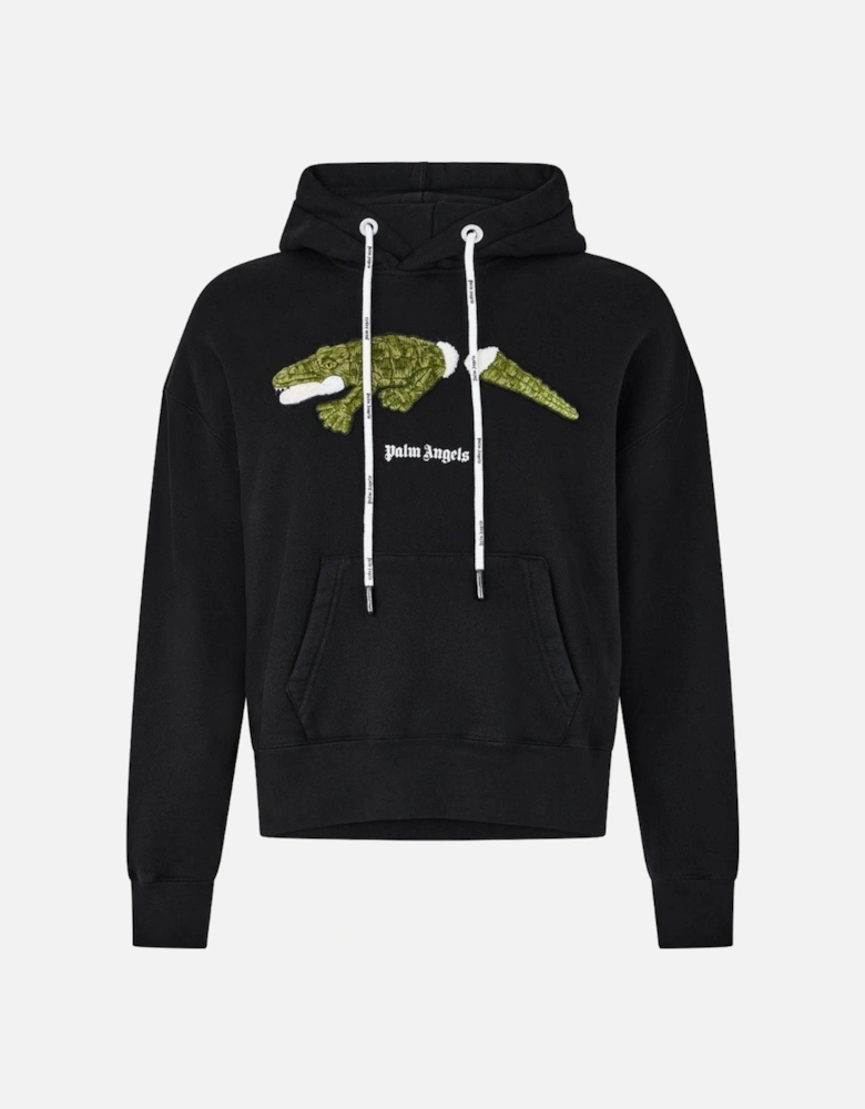 Croc Design Black Hoodie