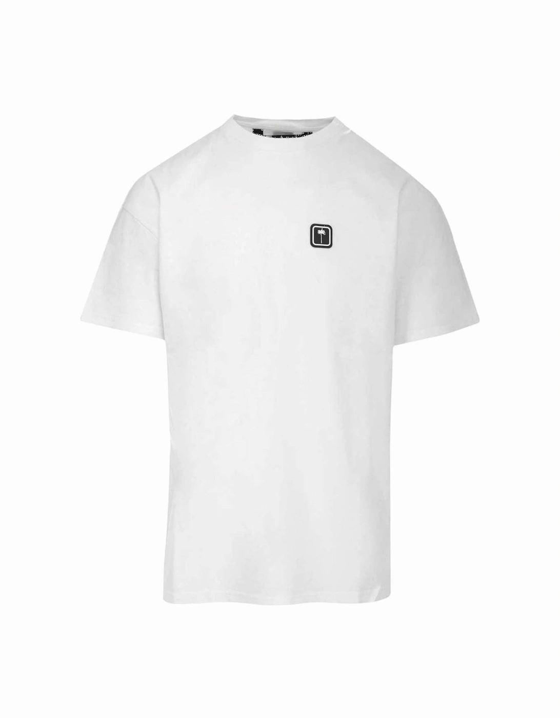 Small Palm Tree Box Logo White T-Shirt, 3 of 2