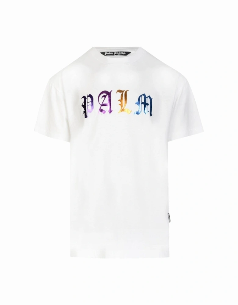 Multicolour Logo White T-Shirt