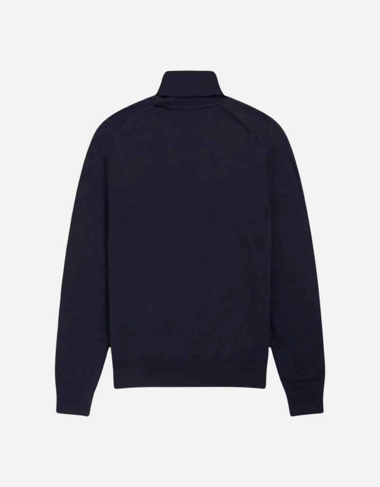 Navy Blue Roll Neck Jumper