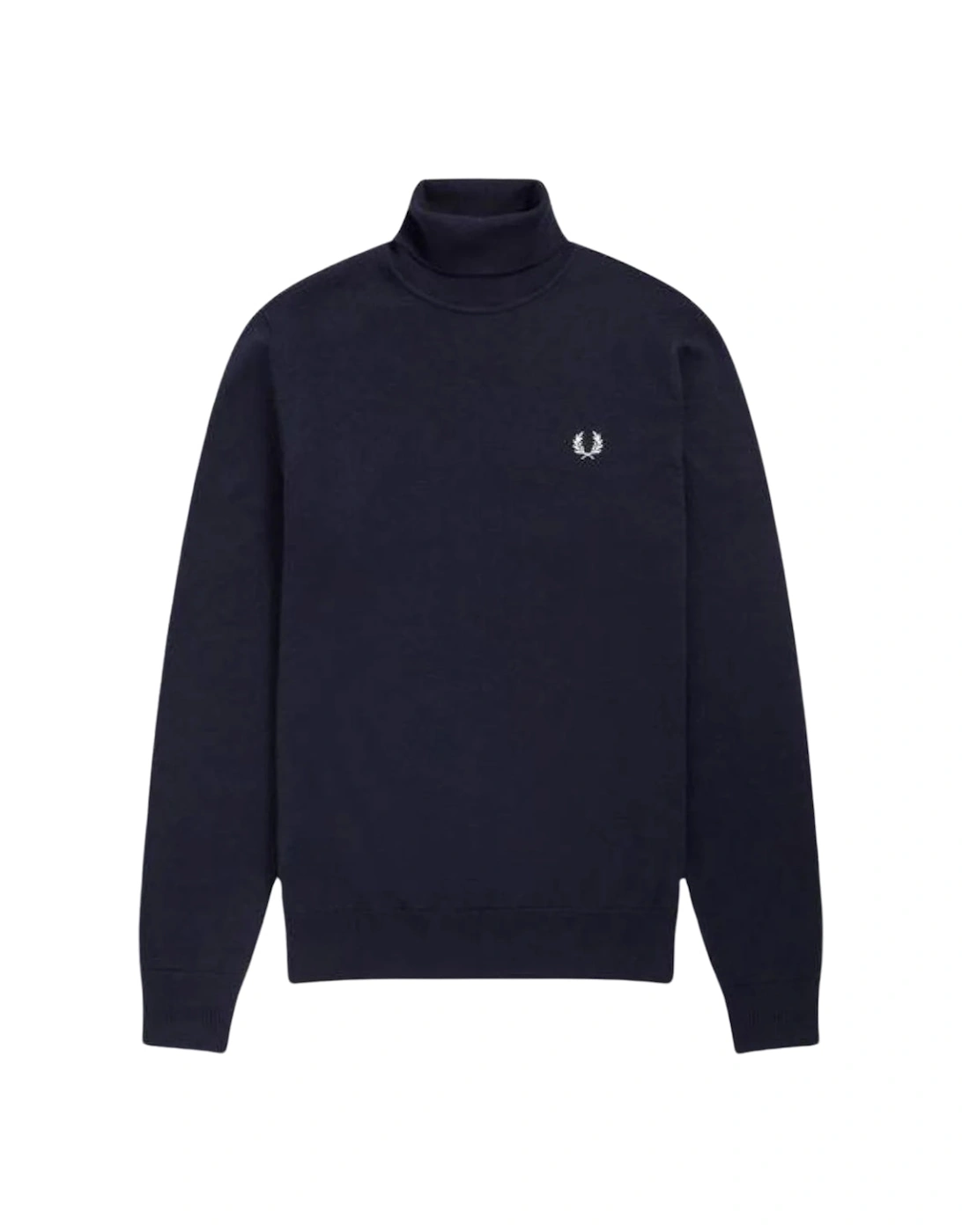 Fred Perry Men's Black Navy Blue Roll Neck Jumper - : 38/Regular M