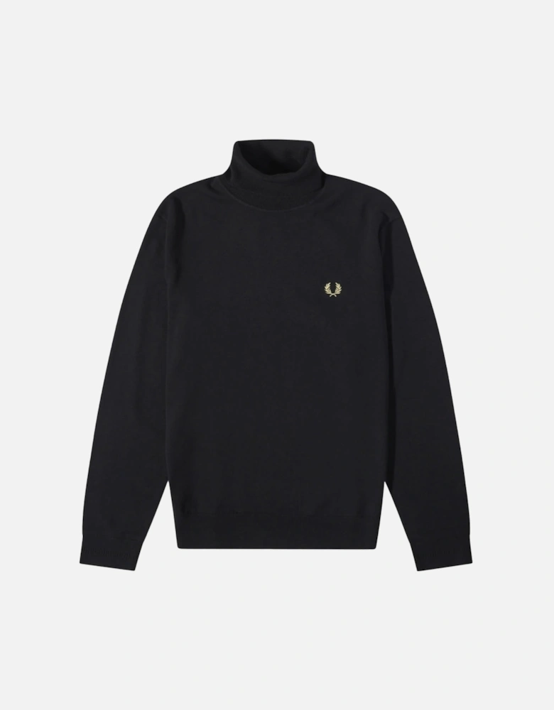 Black Roll Neck Jumper