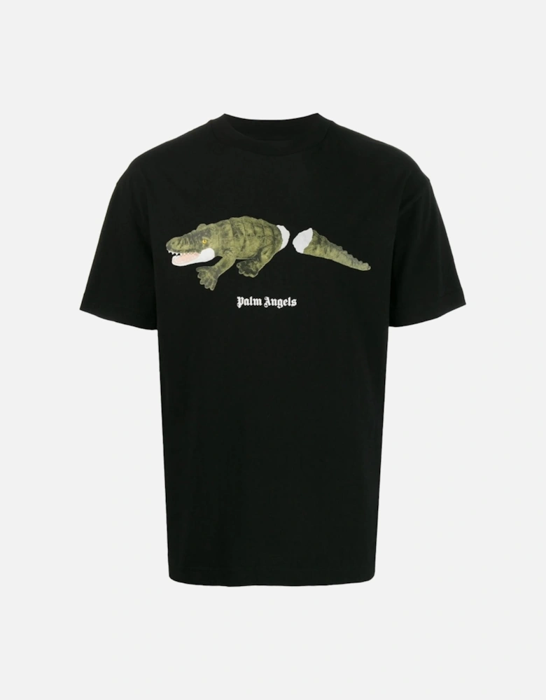 Croc Design Logo Black T-Shirt