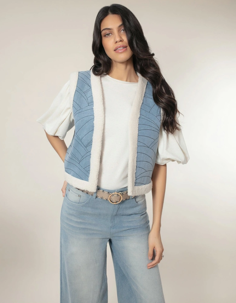 Sommer Denim Gilet-Blue