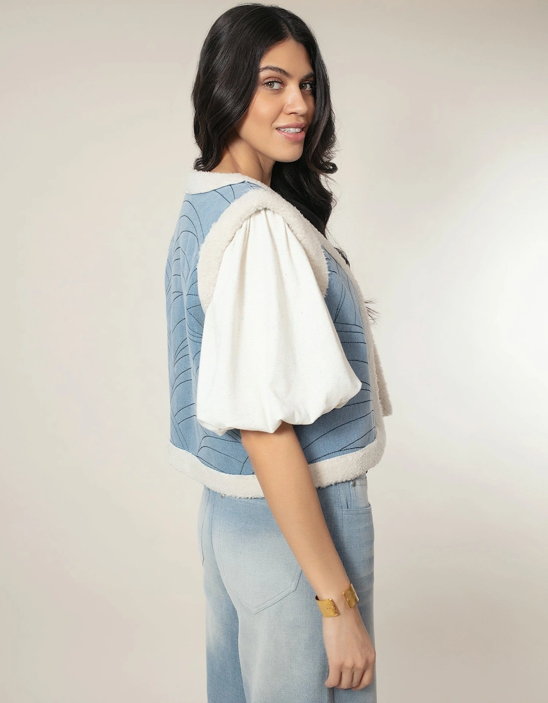 Sommer Denim Gilet-Blue