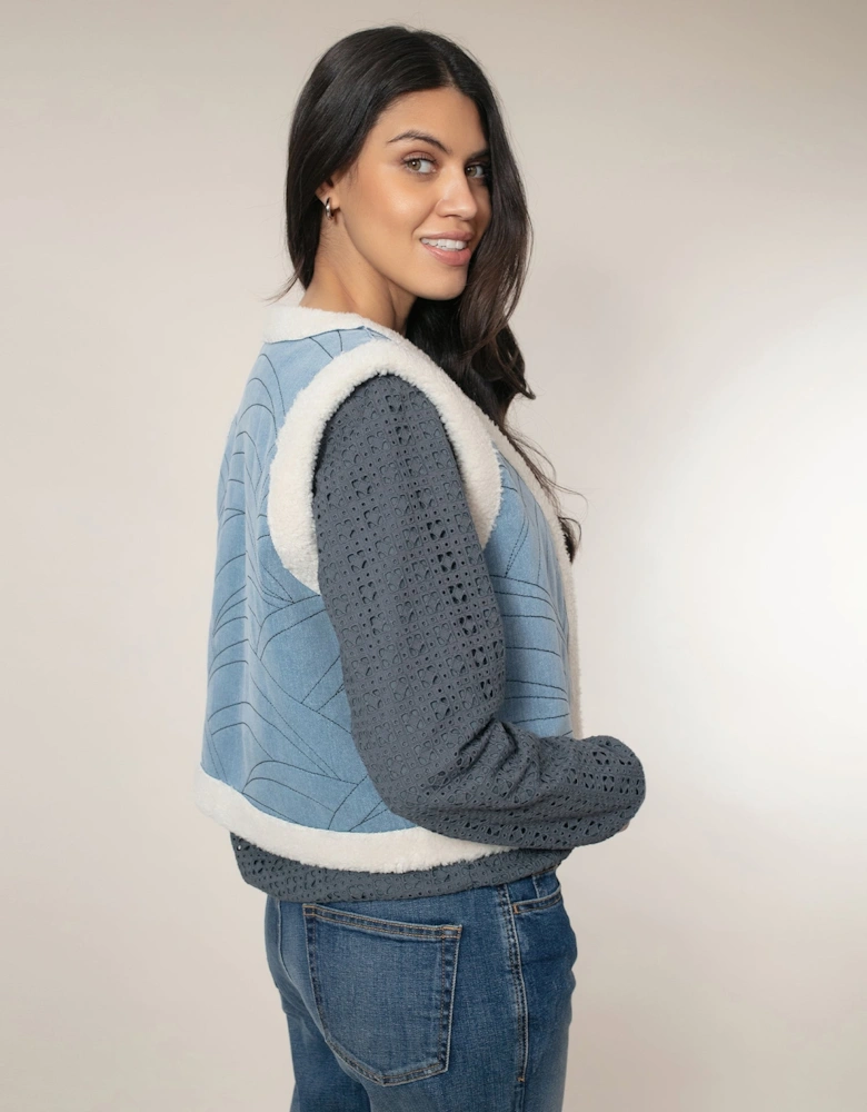 Sommer Denim Gilet-Blue