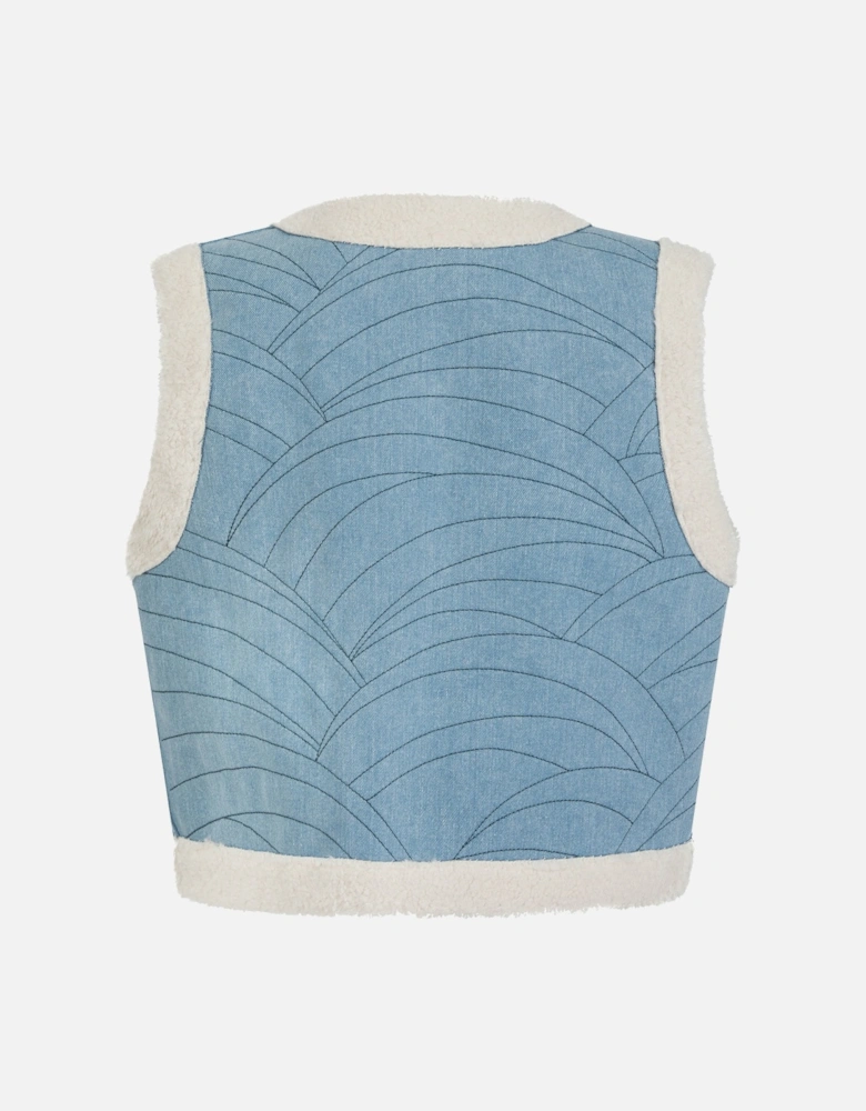 Sommer Denim Gilet-Blue