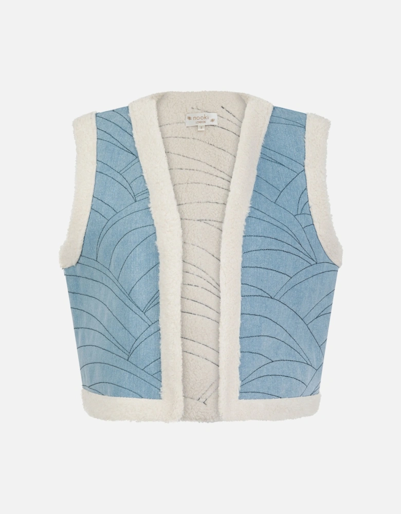 Sommer Denim Gilet-Blue