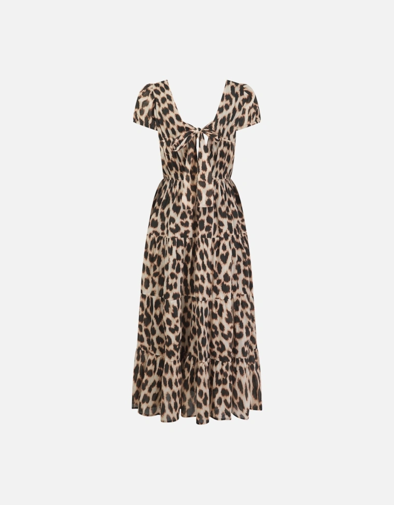 Martha Tiered Dress - Leopard