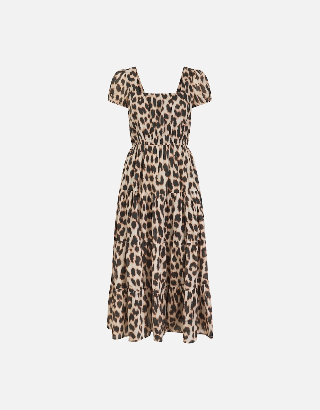 Martha Tiered Dress - Leopard