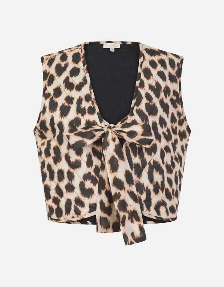 Leopard Padded Gilet