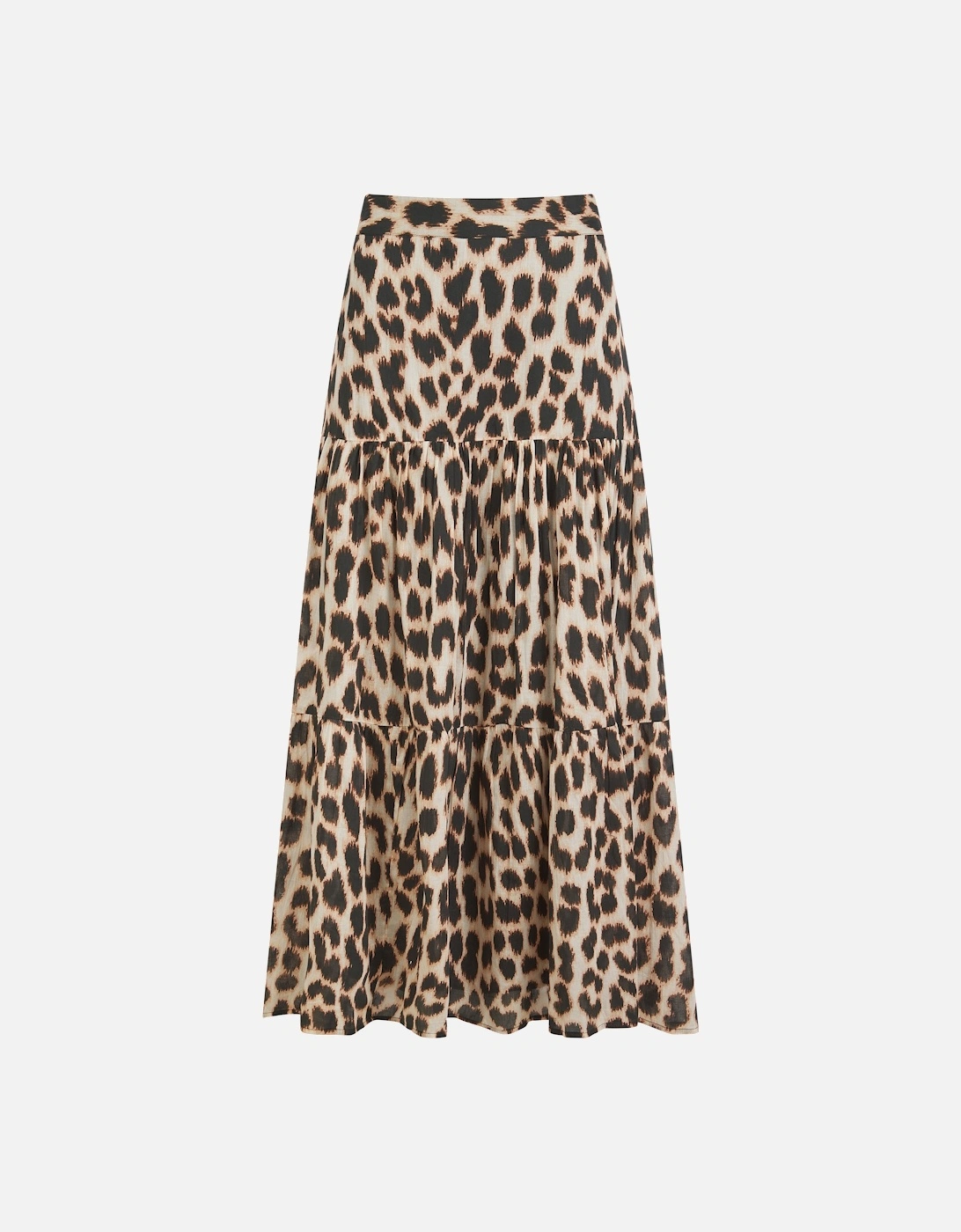 Dominica Tiered Skirt - Leopard