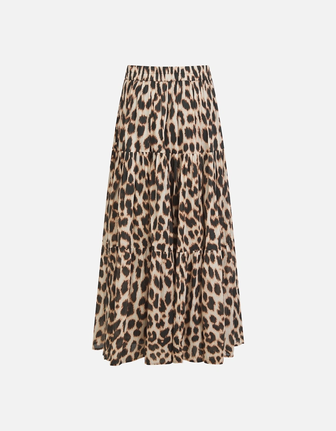 Dominica Tiered Skirt - Leopard