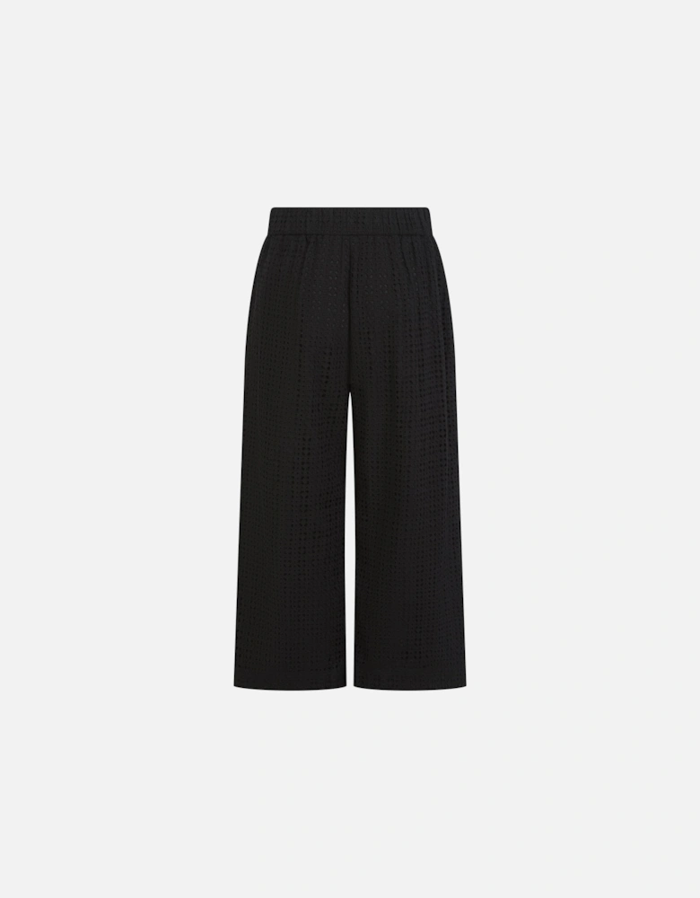 Marybeth Broderie Trousers - Black