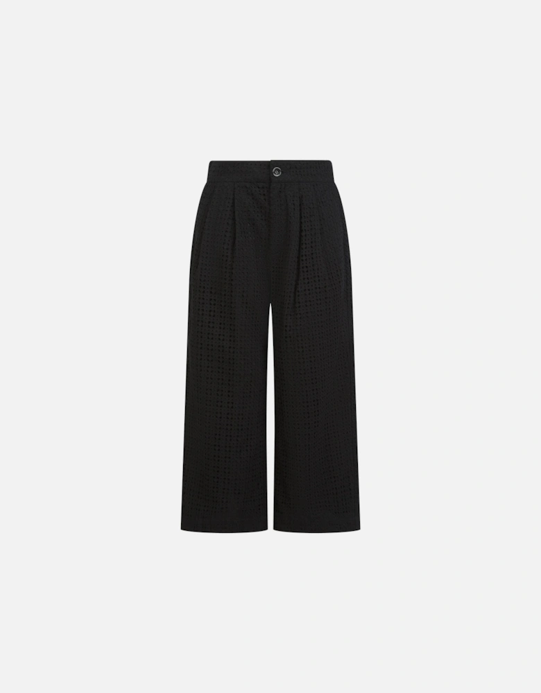 Marybeth Broderie Trousers - Black