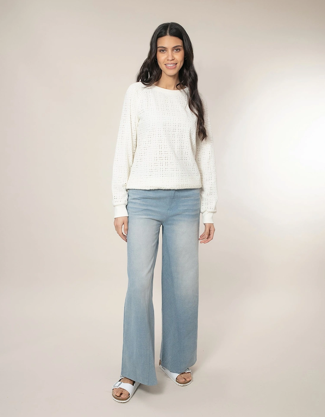 Nooki Design Women's Lily Broderie Blouse - Ecru - Cream - Size: 14