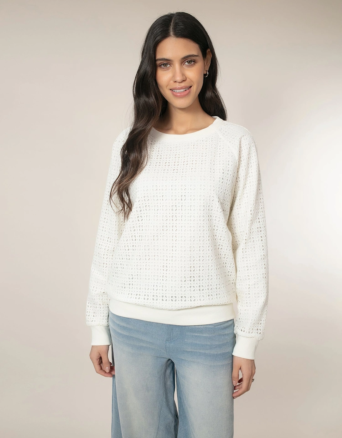 Lily Broderie Blouse - Ecru