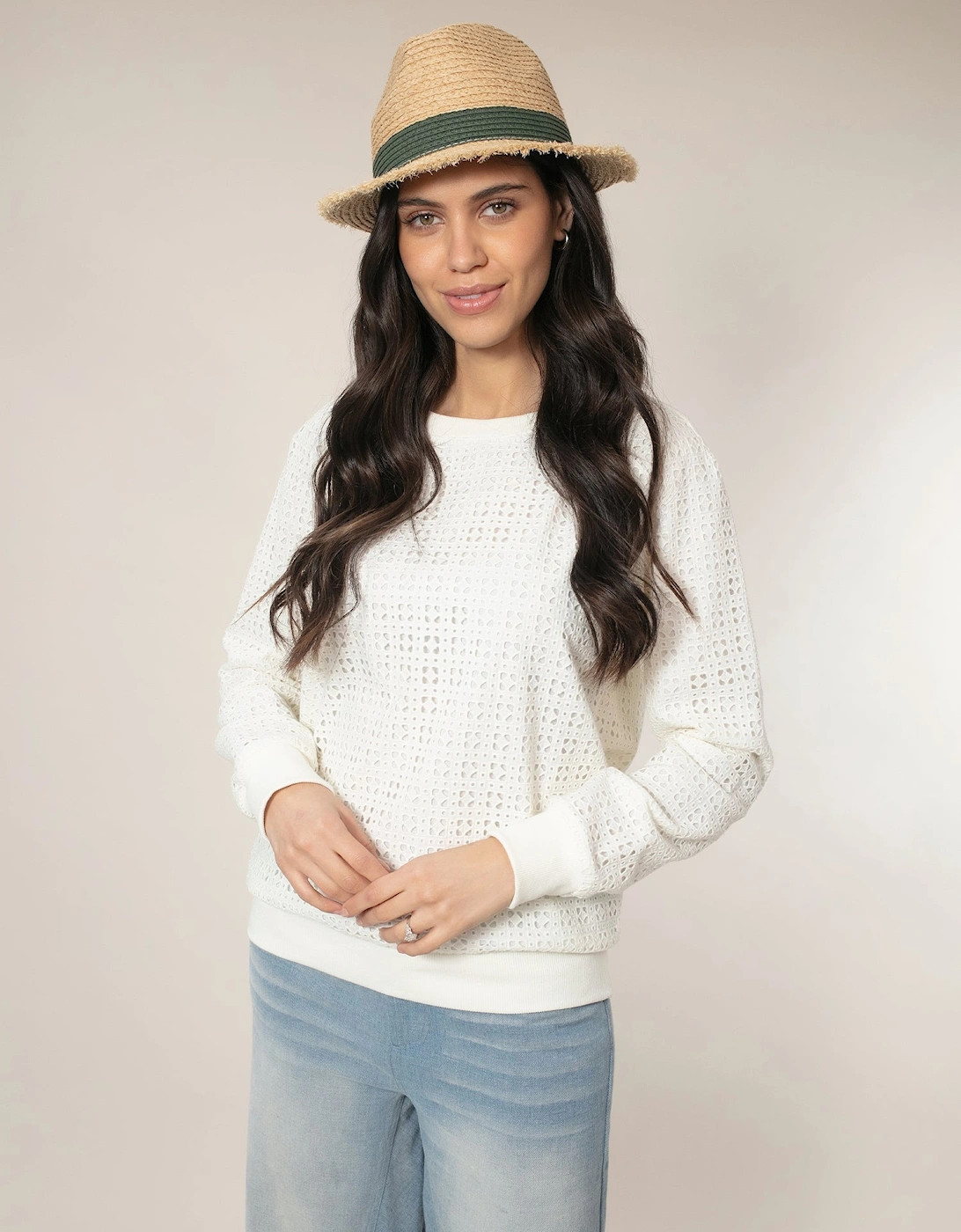 Lily Broderie Blouse - Ecru