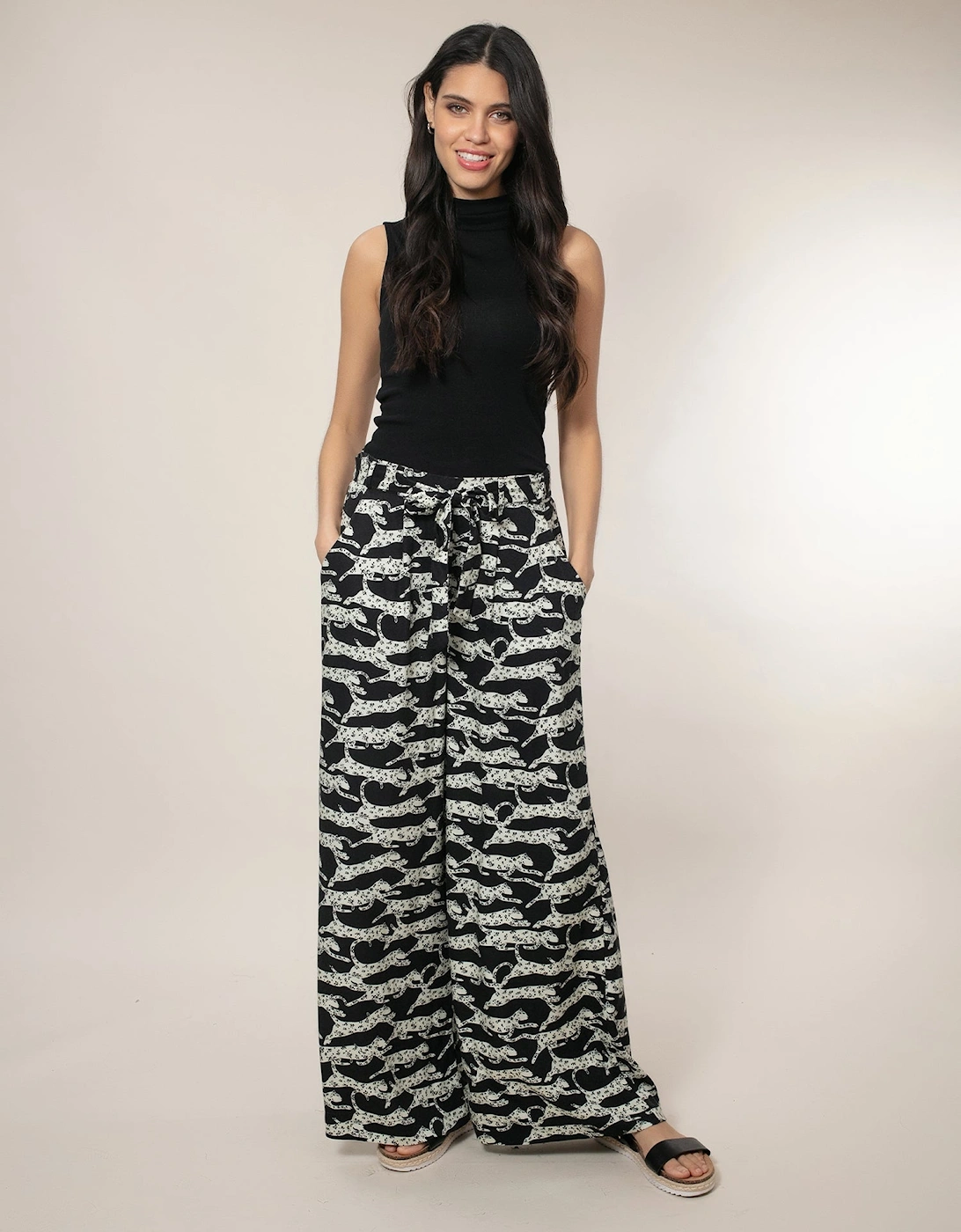 Nooki Design Women's Fifi Trousers - Black Mix - Size: 12