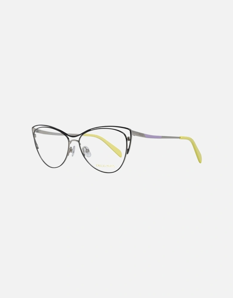 Full-Rim Metal Frame Glasses with Branded Case Women - Black