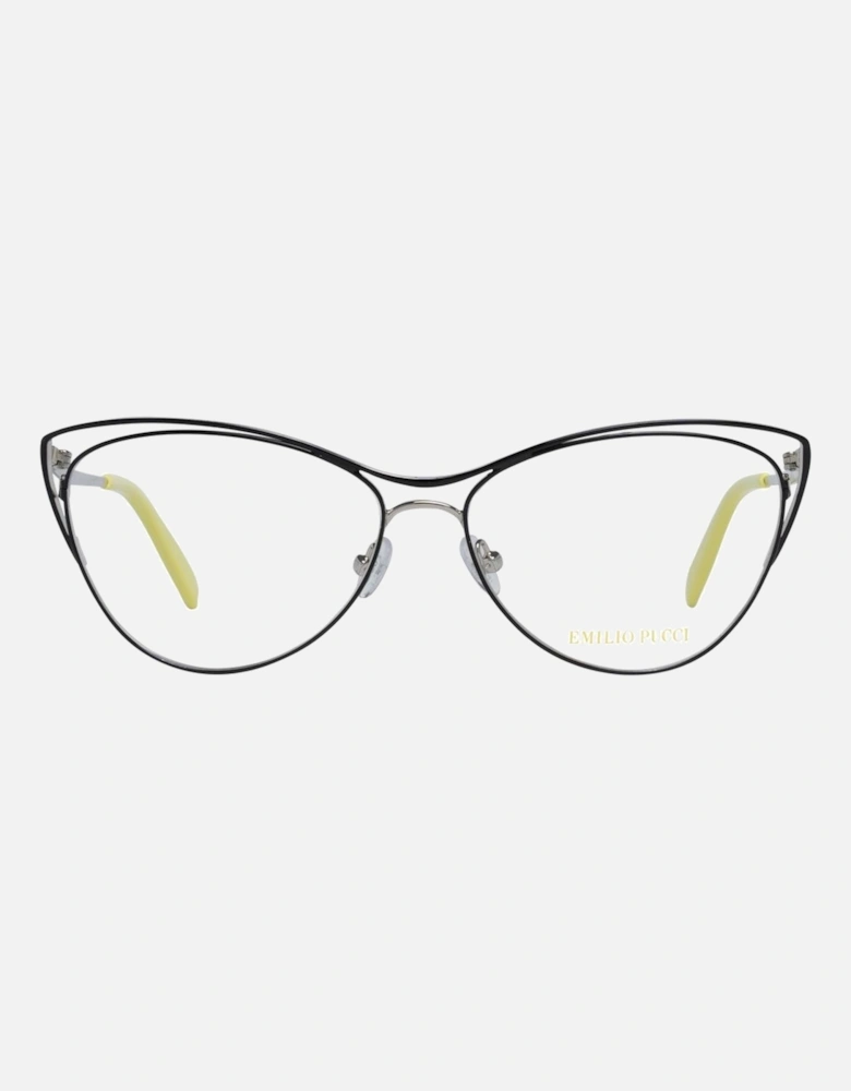 Full-Rim Metal Frame Glasses with Branded Case Women - Black
