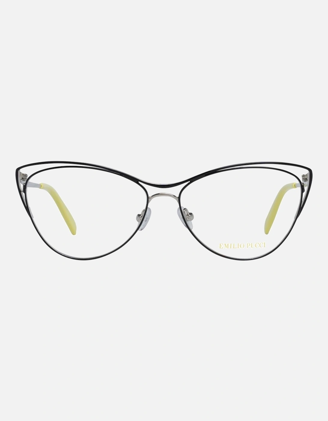 Full-Rim Metal Frame Glasses with Branded Case Women - Black