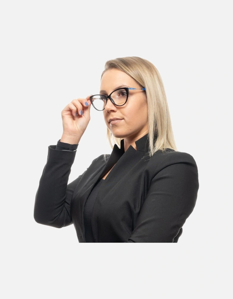 Full-Rim Black Plastic Frame Sunglasses Women